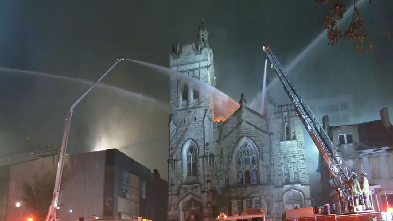 More than 60 firefighters battle 3-alarm fire at vacant church in downtown Louisville